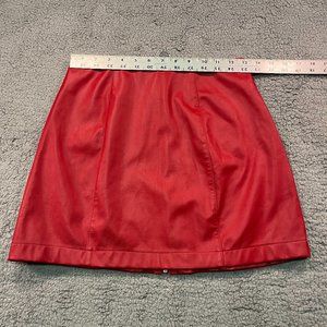 Forever21 Red leather skirt Us Small